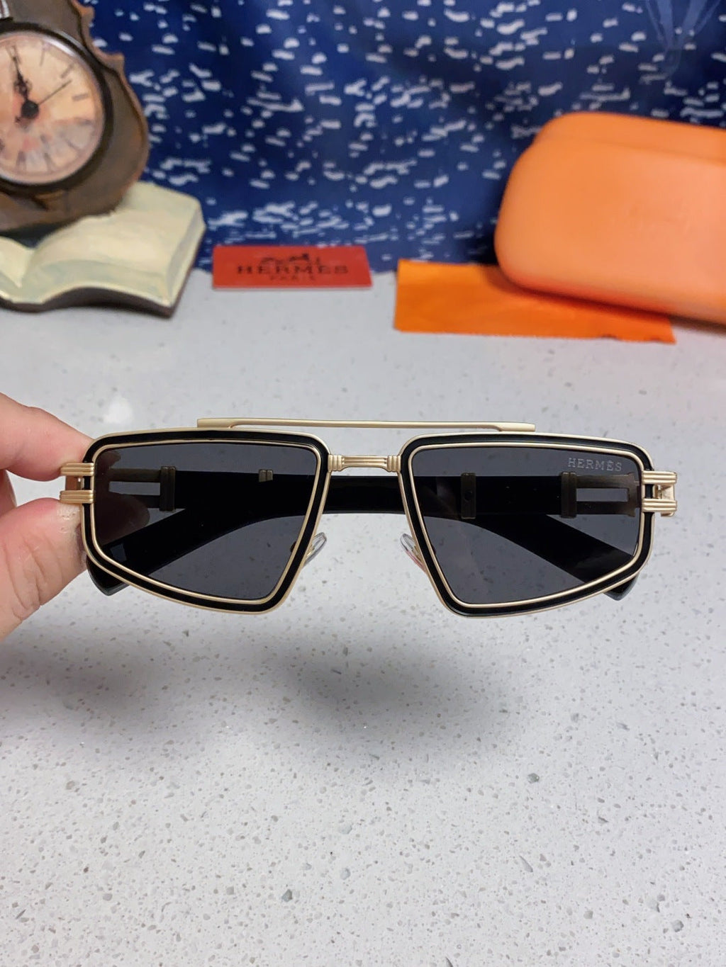 Hermès Fashion Silver Lens Sunglasses for Men & Women - detail image 4