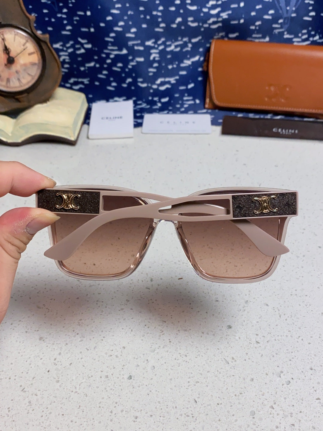 Celine Square Red Lens Sunglasses for Women - 415623 - detail image 5