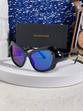 Balenciaga Oversized Blue Lens Sunglasses for Women - 432528