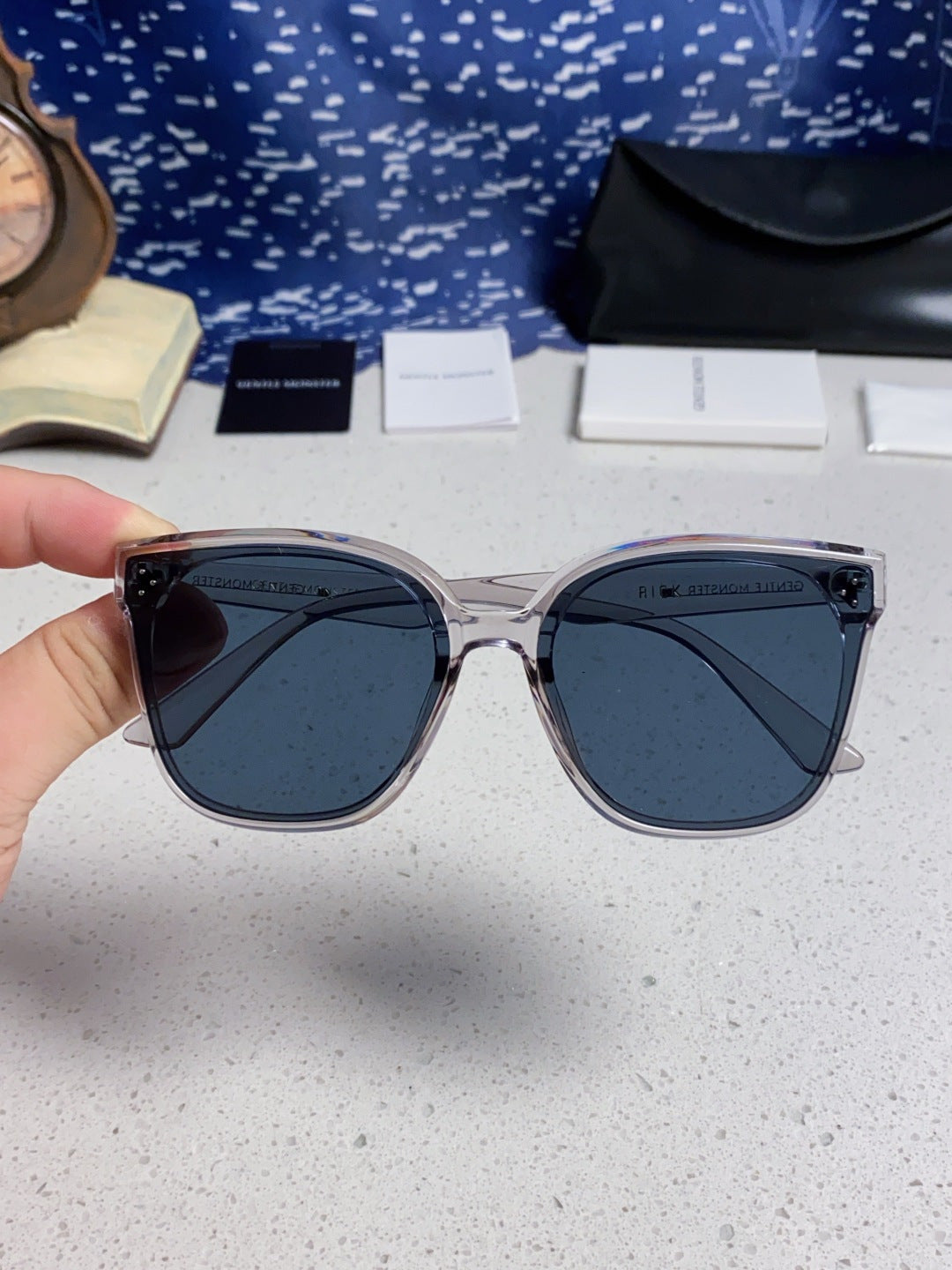 Gentle Monster RICK Polarized Oversized Black Lens Sunglasses for Men - 372609 - detail image 4