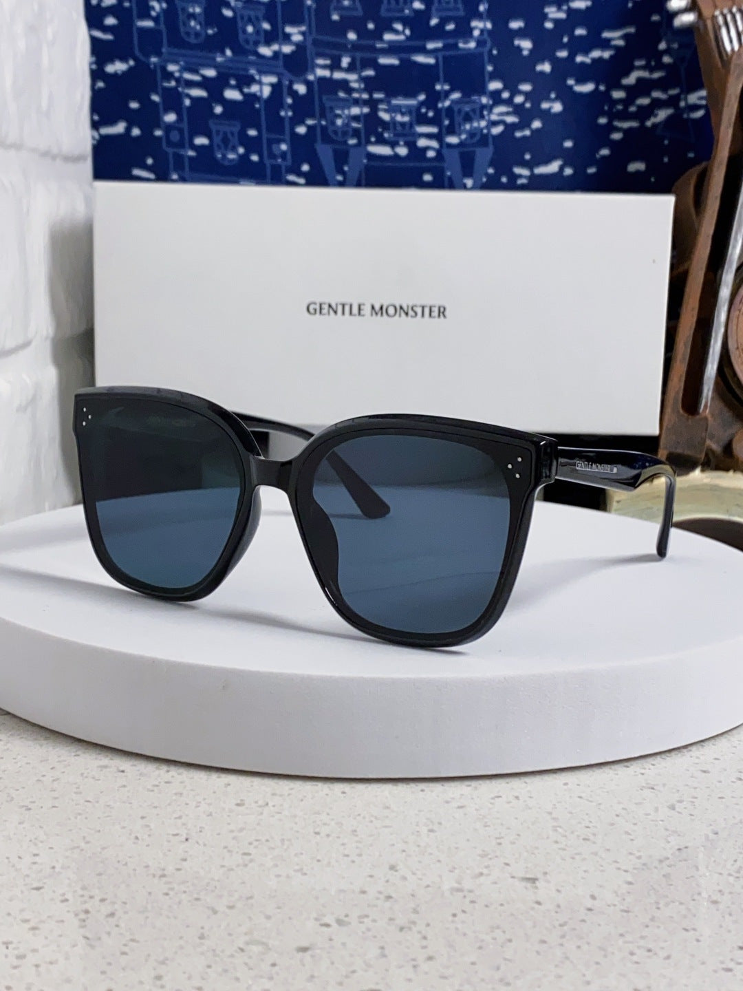 Gentle Monster RICK Polarized Oversized Blue Lens Sunglasses for Men - 132659