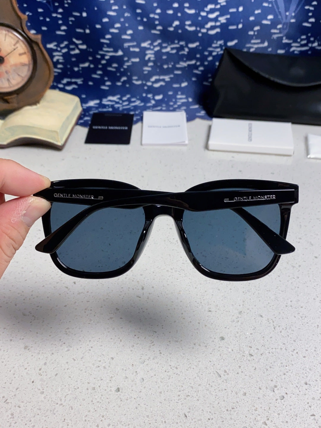 Gentle Monster RICK Polarized Oversized Blue Lens Sunglasses for Men & Women - detail image 5