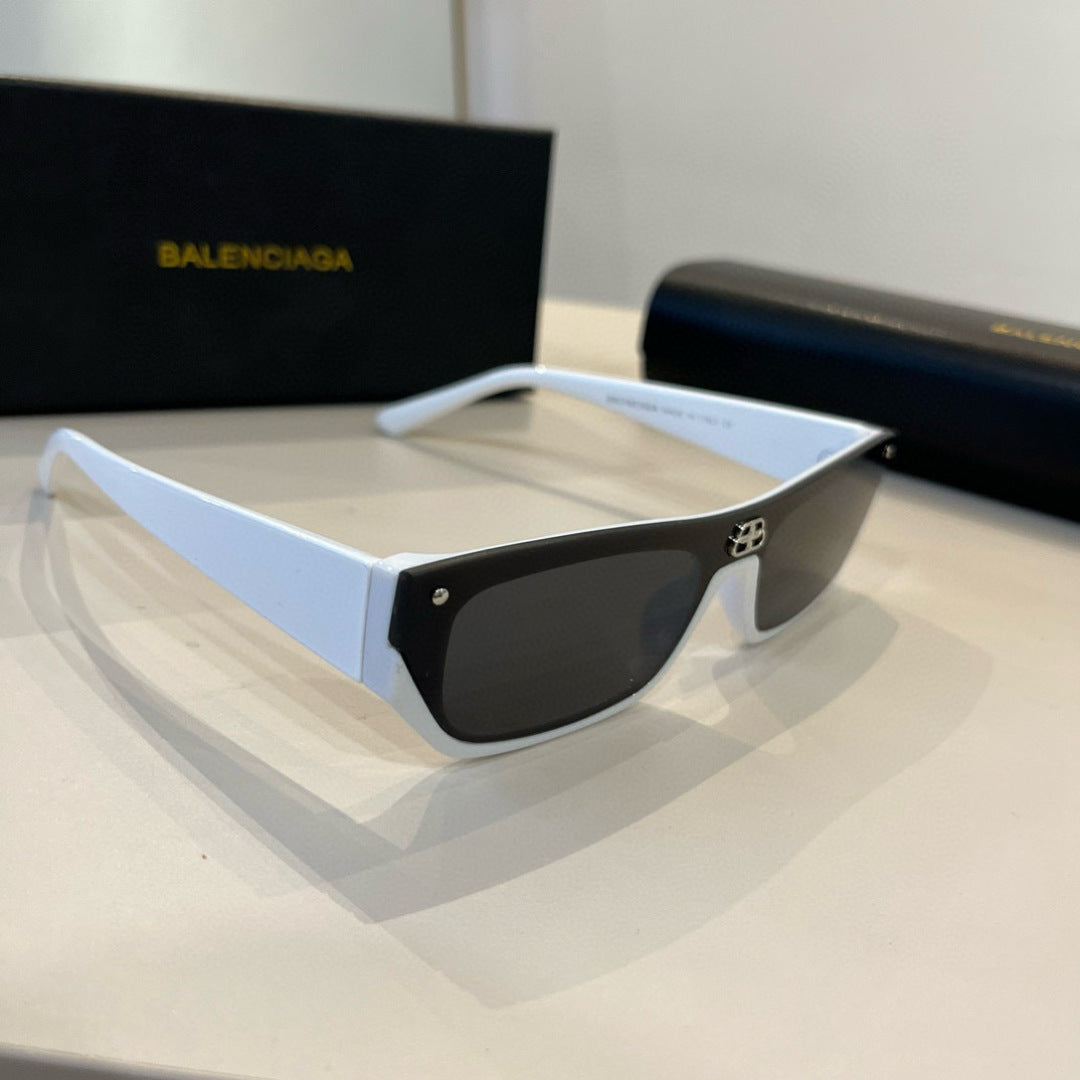 Balenciaga Rectangular Silver Lens Sunglasses for Men & Women - 372340