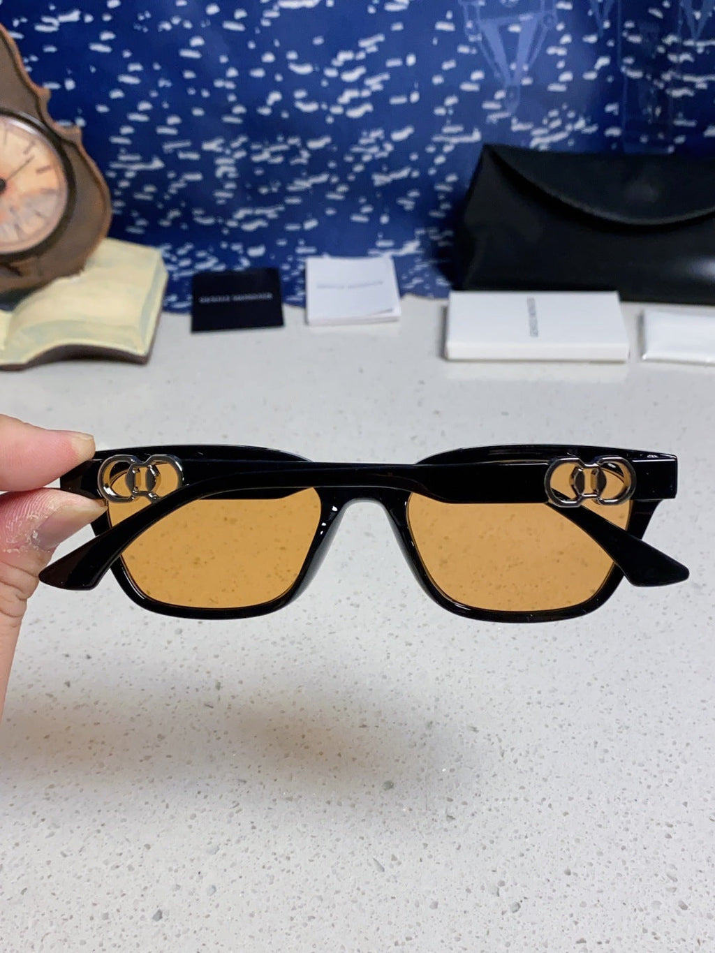 Gentle Monster XOXO Square Brown Lens Sunglasses for Men & Women - 432974 - detail image 5