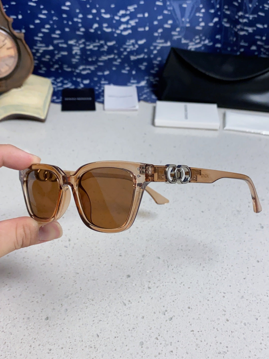 Gentle Monster XOXO Square Brown Lens Sunglasses for Men & Women - 158676 - detail image 6