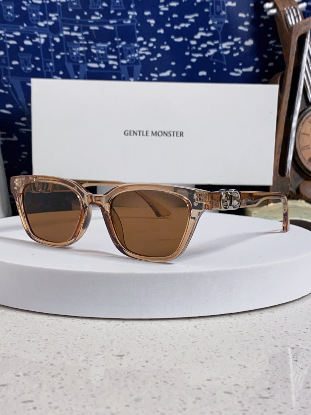 Gentle Monster XOXO Square Brown Lens Sunglasses for Men & Women - 158676