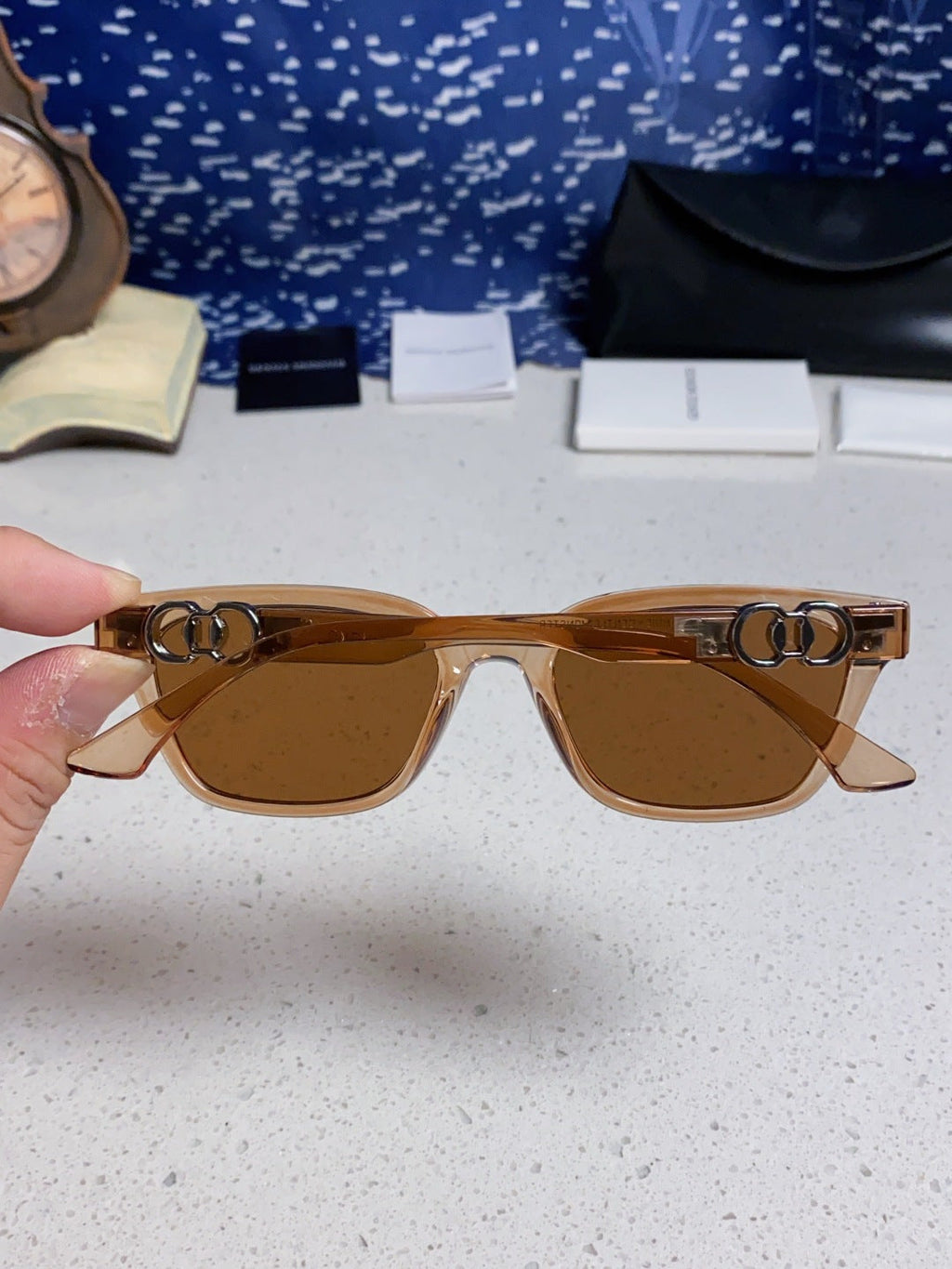 Gentle Monster XOXO Square Brown Lens Sunglasses for Men & Women - 158676 - detail image 5