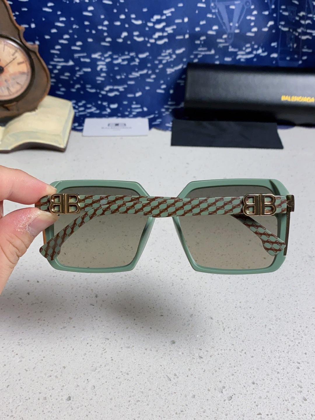 Balenciaga Square Gray Lens Sunglasses for Men & Women - 158570 - detail image 5