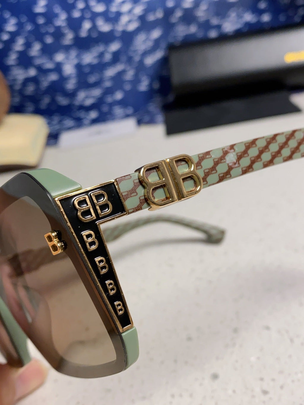 Balenciaga Square Gray Lens Sunglasses for Men & Women - 867209 - detail image 7