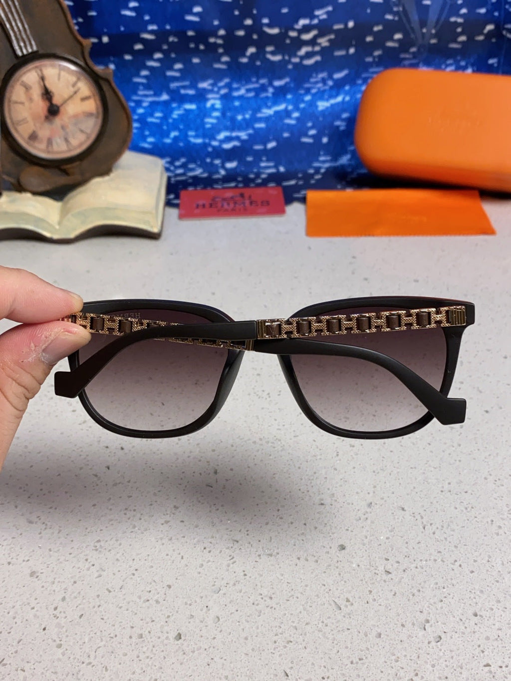 Hermès Fashion Silver Lens Sunglasses for Women - detail image 5