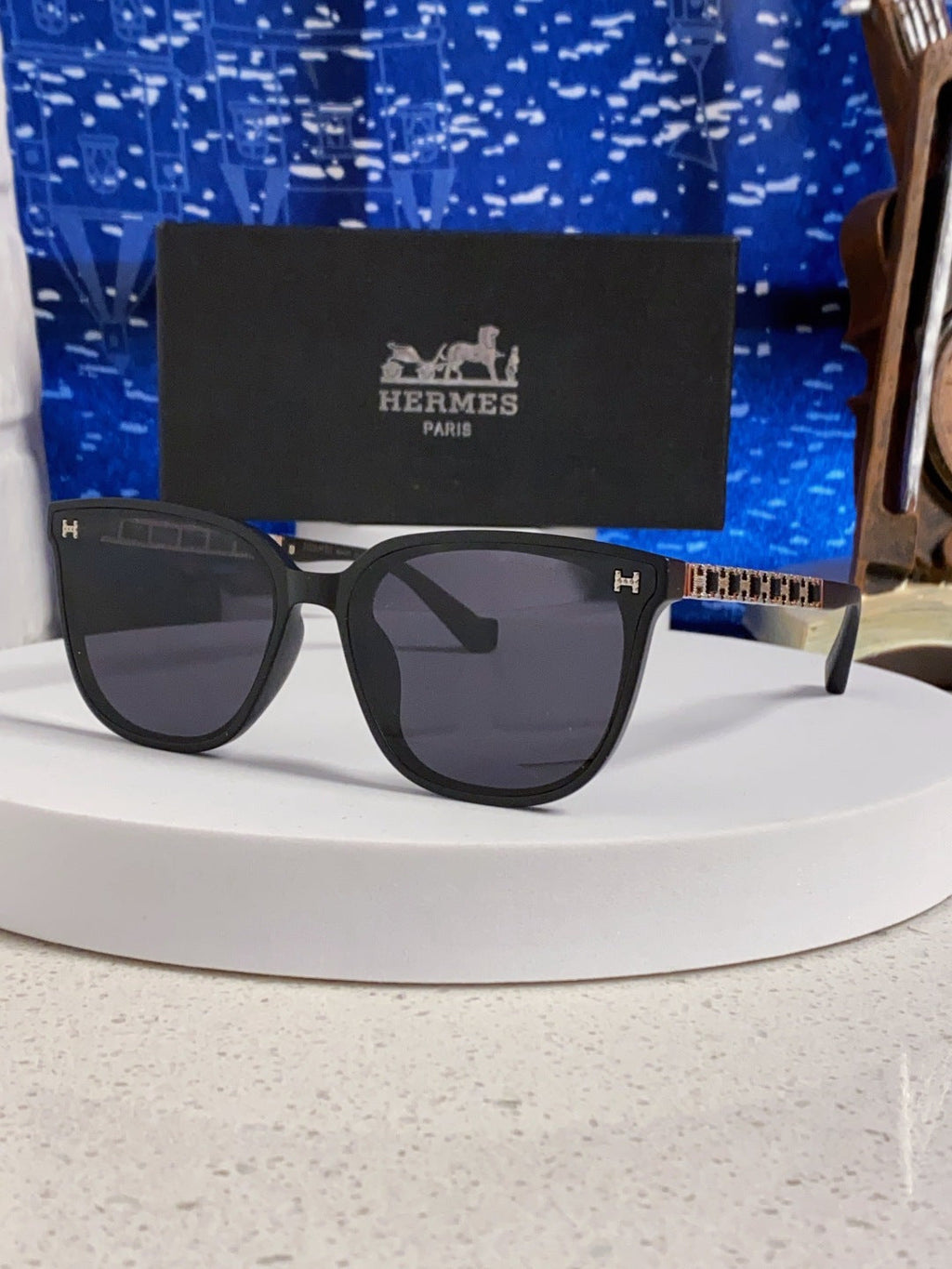 Hermès Fashion Black Lens Sunglasses for Women - 358935