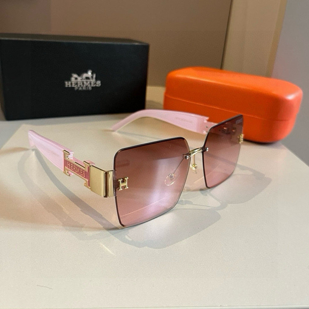 Hermès Oversized Red Lens Sunglasses for Women