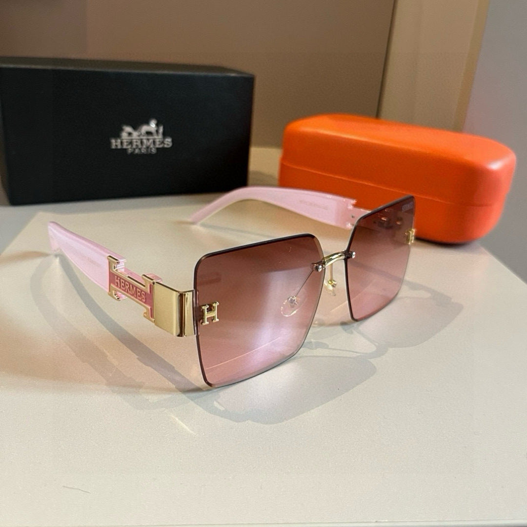Hermès Oversized Red Lens Sunglasses for Women
