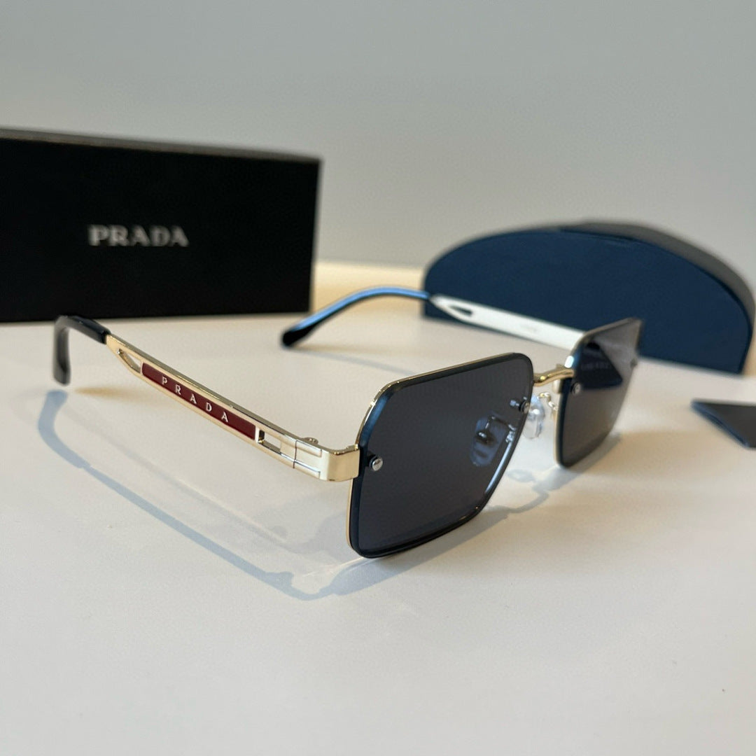 Prada Polarized Fashion Silver Lens Sunglasses for Men - 449414