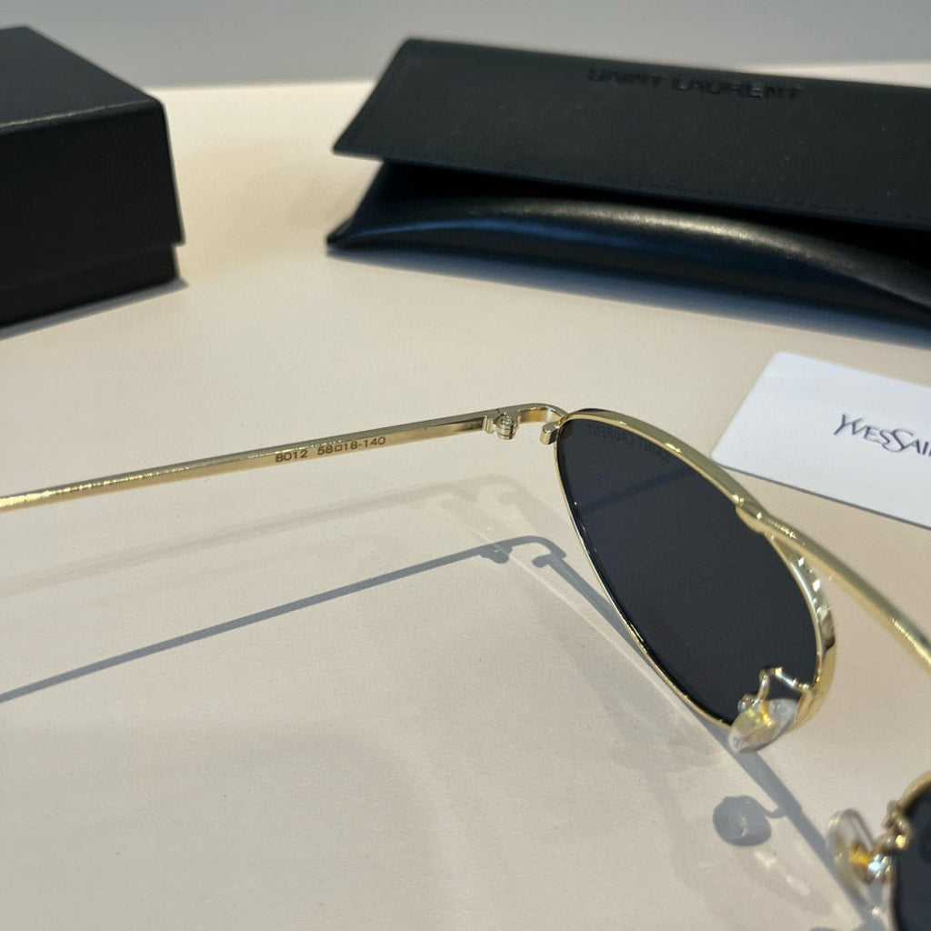 Saint Laurent Metal Cat-Eye Silver Lens Sunglasses for Men & Women - 382489 - detail image 9