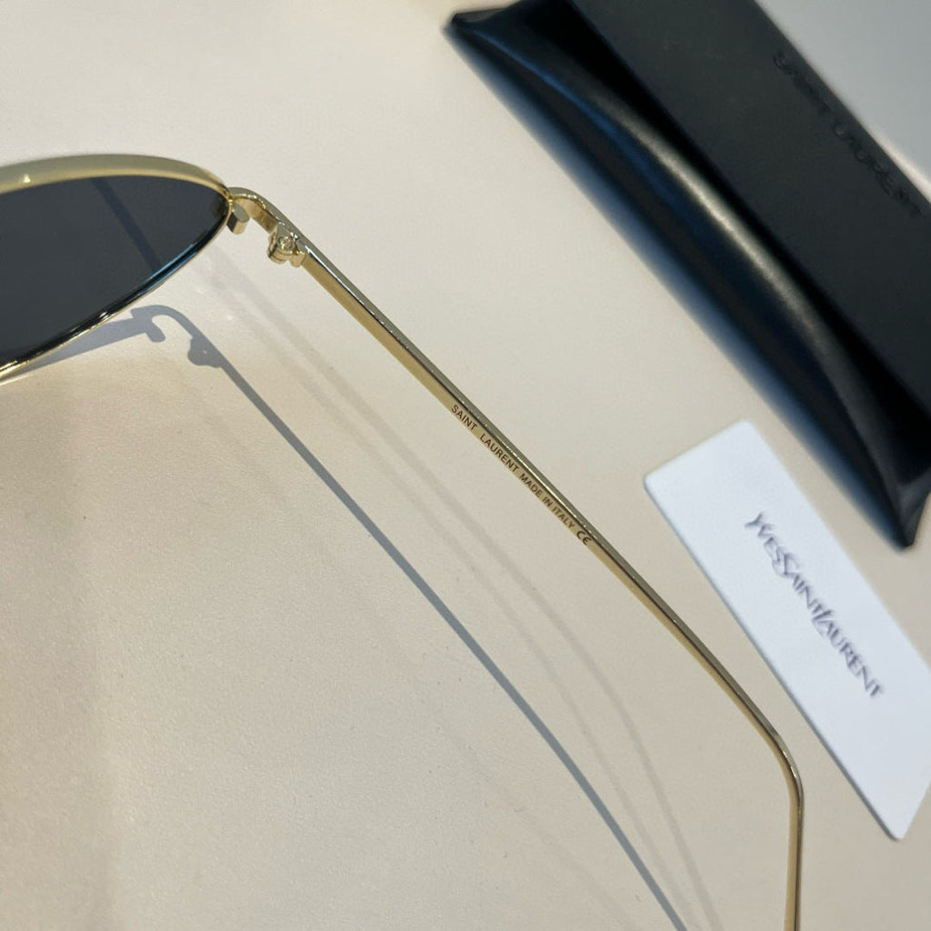 Saint Laurent Metal Cat-Eye Silver Lens Sunglasses for Men & Women - 382489 - detail image 8