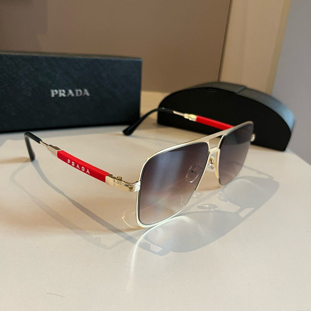 Prada Polarized Fashion Gold Lens Sunglasses for Men - 432057