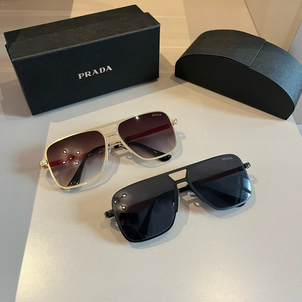 Prada Polarized Fashion Gold Lens Sunglasses for Men - 432057 - detail image 8