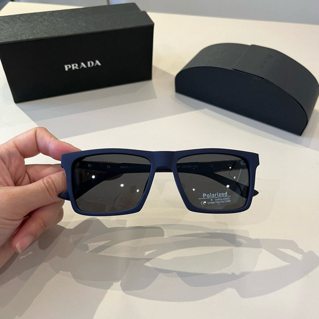 Prada Polarized Fashion Black Lens Sunglasses for Men - detail image 5