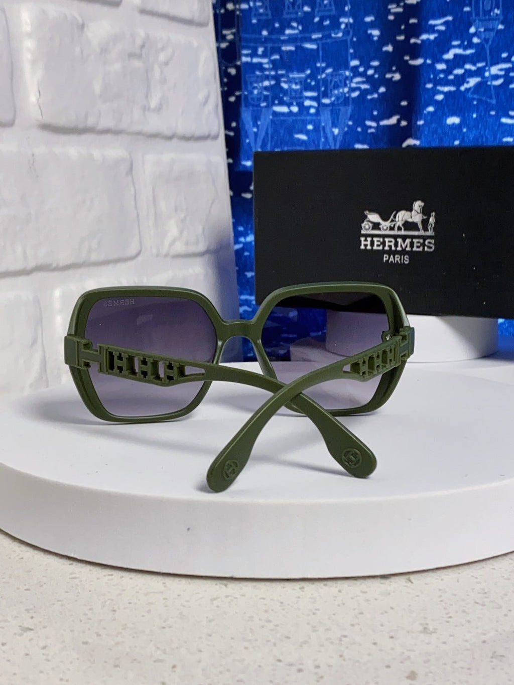 Hermès Polarized Round Silver Lens Sunglasses for Women - detail image 3
