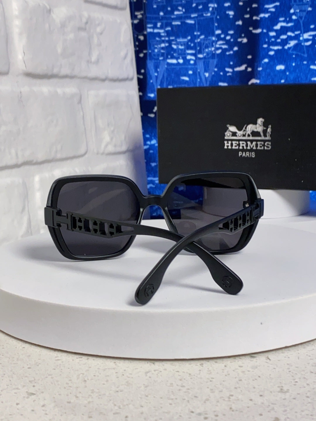 Hermès Polarized Round Black Lens Sunglasses for Women - detail image 3