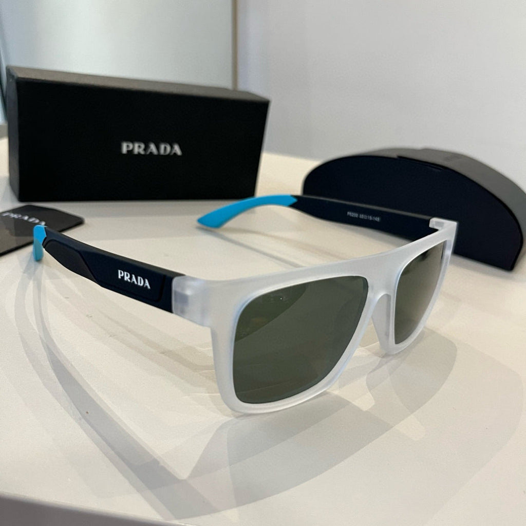 Prada Polarized Fashion Silver Lens Sunglasses for Men - 432066
