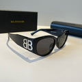 Balenciaga Rectangular Black Lens Sunglasses for Men & Women