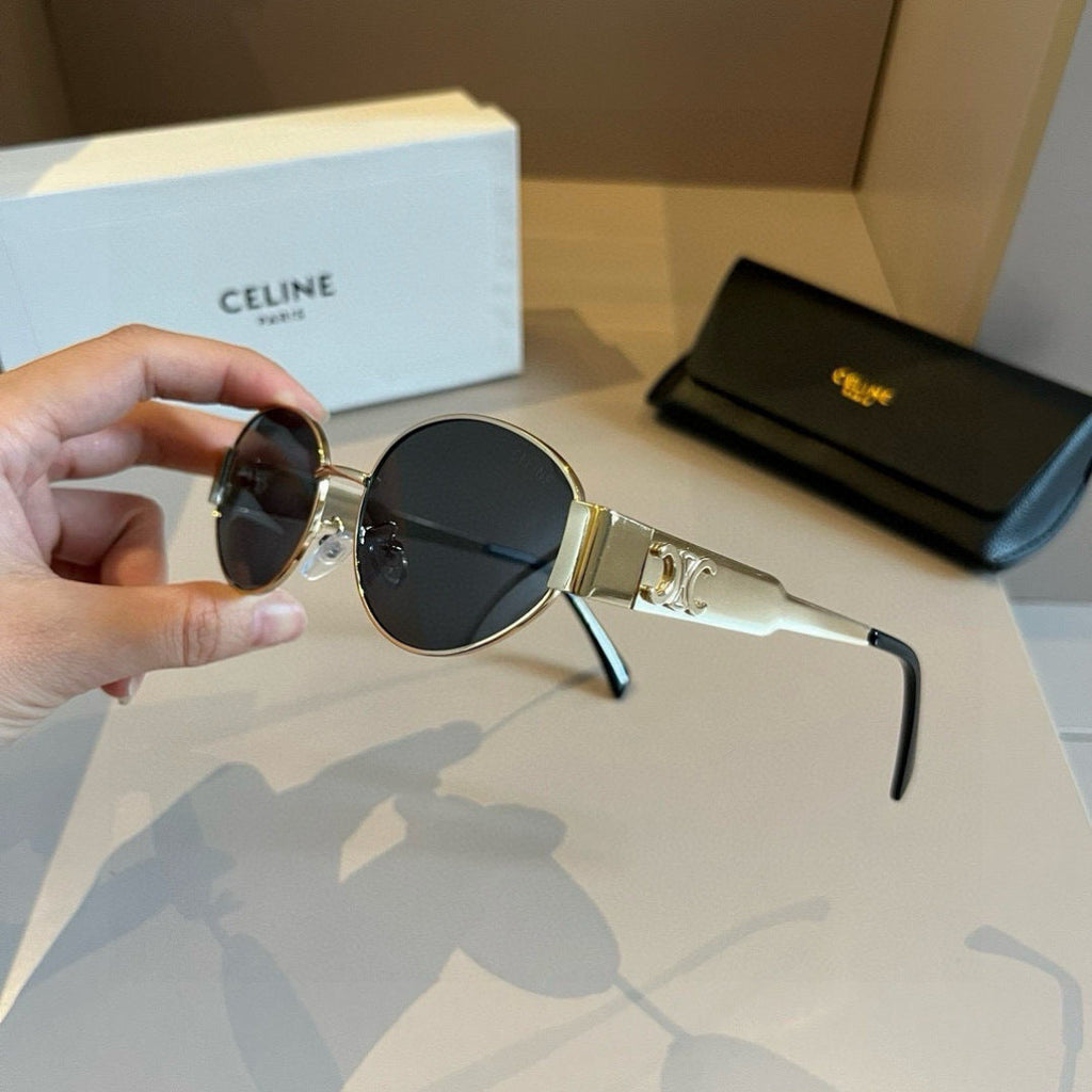Celine Cat-Eye Gold Lens Sunglasses for Men & Women - 431966 - detail image 3