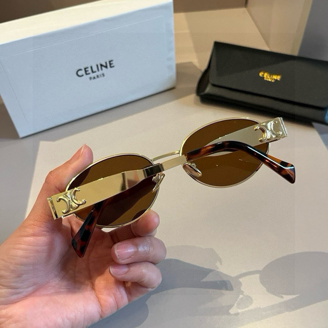 Celine Cat-Eye Gold Lens Sunglasses for Men & Women - 415632 - detail image 5