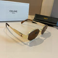 Celine Cat-Eye Gold Lens Sunglasses for Men & Women - 431968