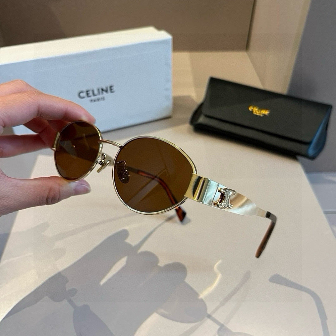 Celine Cat-Eye Gold Lens Sunglasses for Men & Women - 358307 - detail image 3