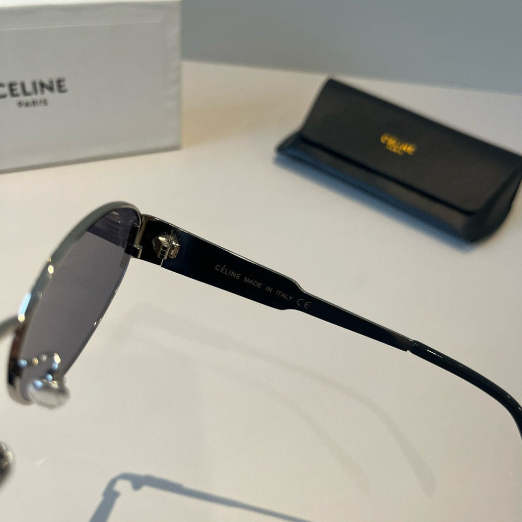 Celine Cat-Eye Silver Lens Sunglasses for Men & Women - 382521 - detail image 7