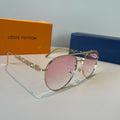Louis Vuitton Metal Aviator Brown Lens Sunglasses for Men & Women - 464729