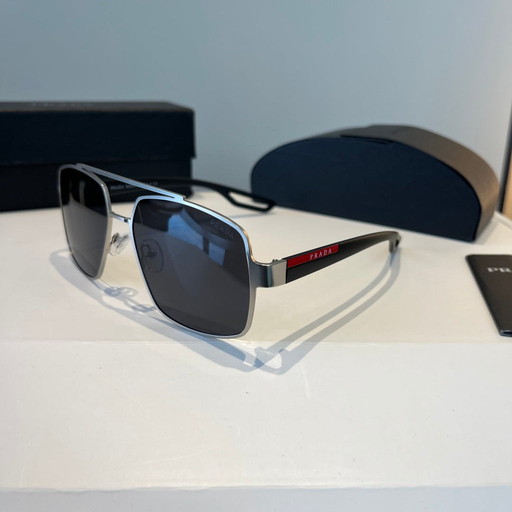 Prada Polarized Fashion Silver Lens Sunglasses for Men - 432095 - detail image 3