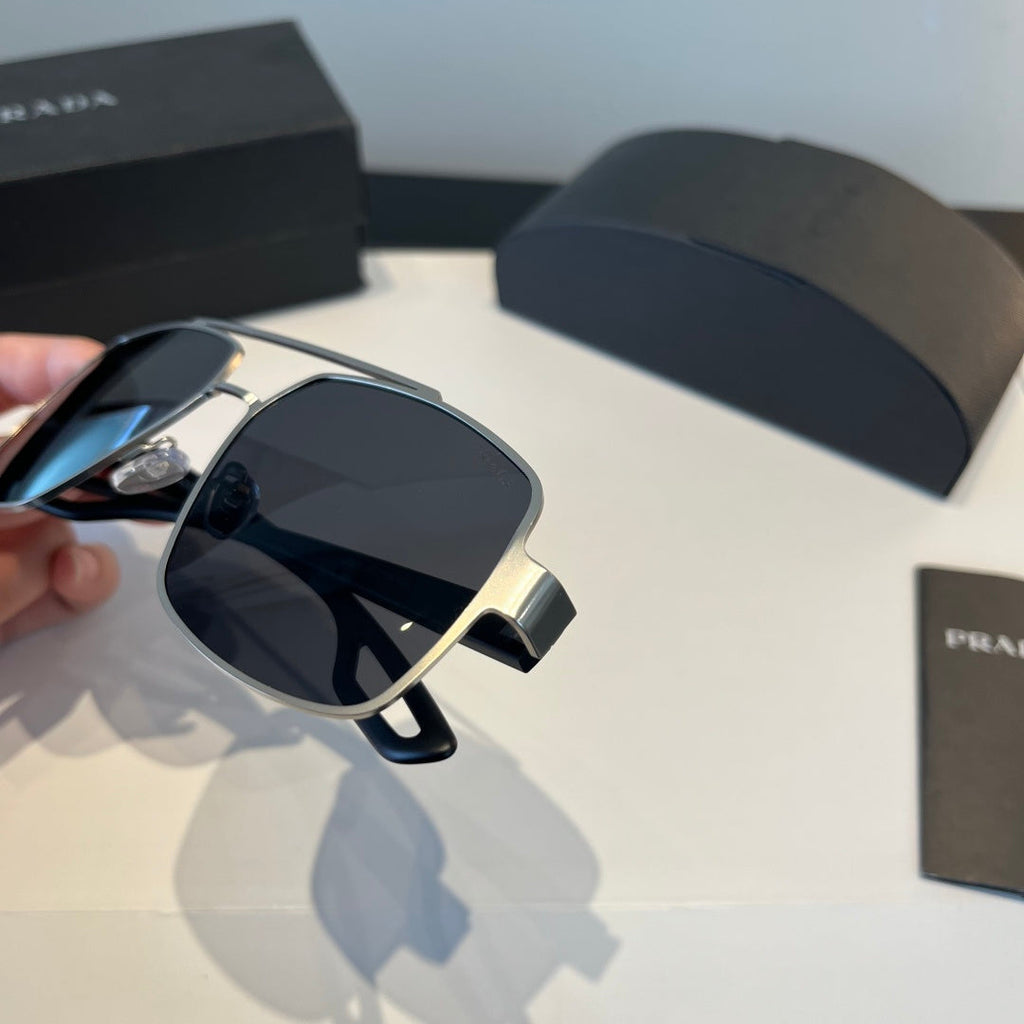 Prada Polarized Fashion Silver Lens Sunglasses for Men - 432095 - detail image 9