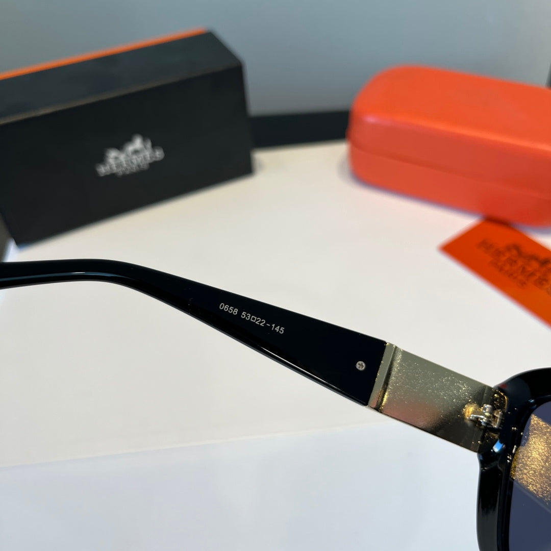 Hermès Oversized Black Lens Sunglasses for Women - 158684 - detail image 6