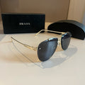 Prada Polarized Fashion Gold Lens Sunglasses for Men - 432083
