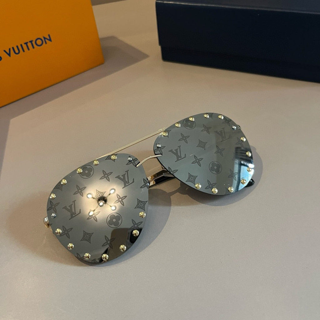 Louis Vuitton Metal Aviator Gold Lens Sunglasses for Men & Women - 448677 - detail image 3