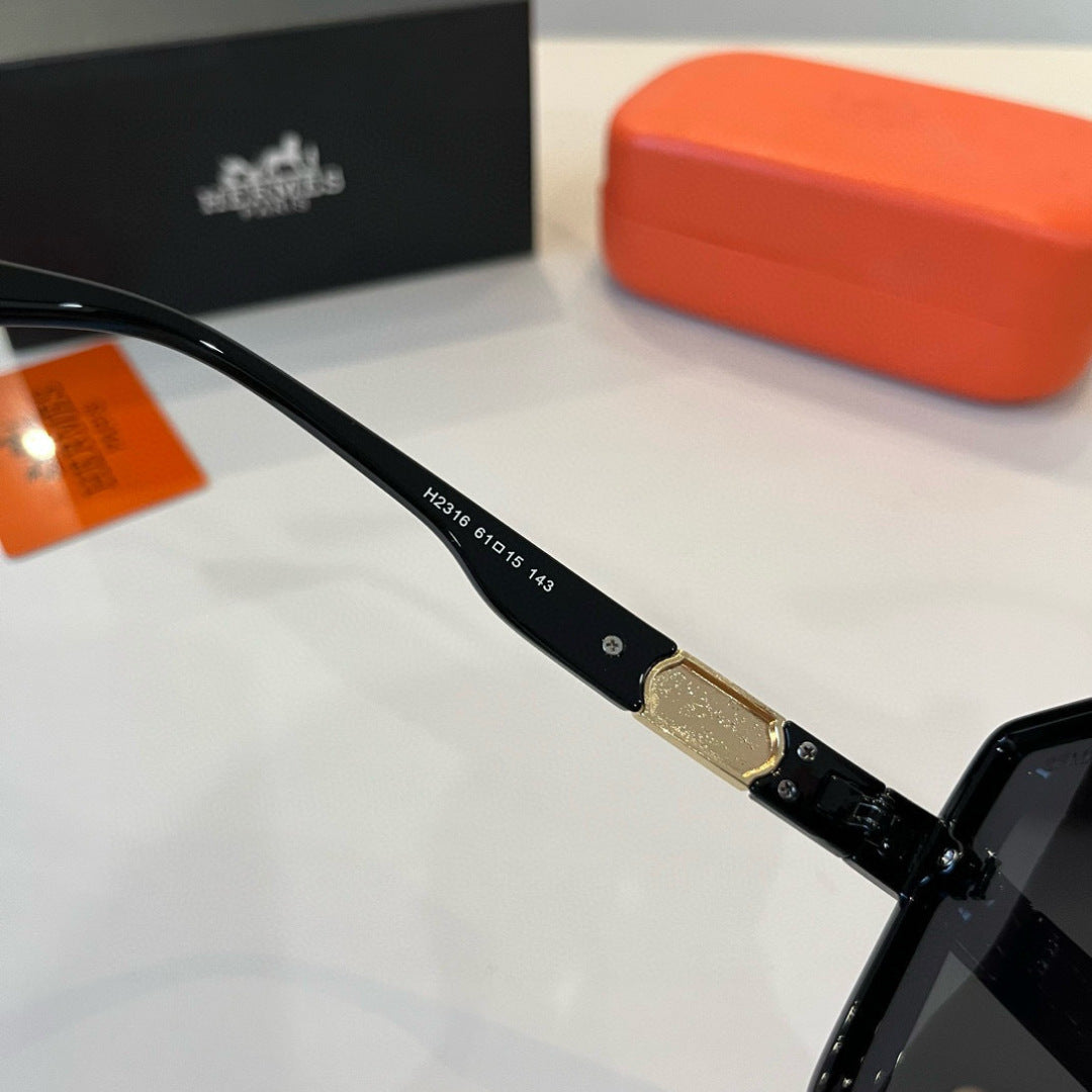 Hermès Round Black Lens Sunglasses for Women - 372644 - detail image 9
