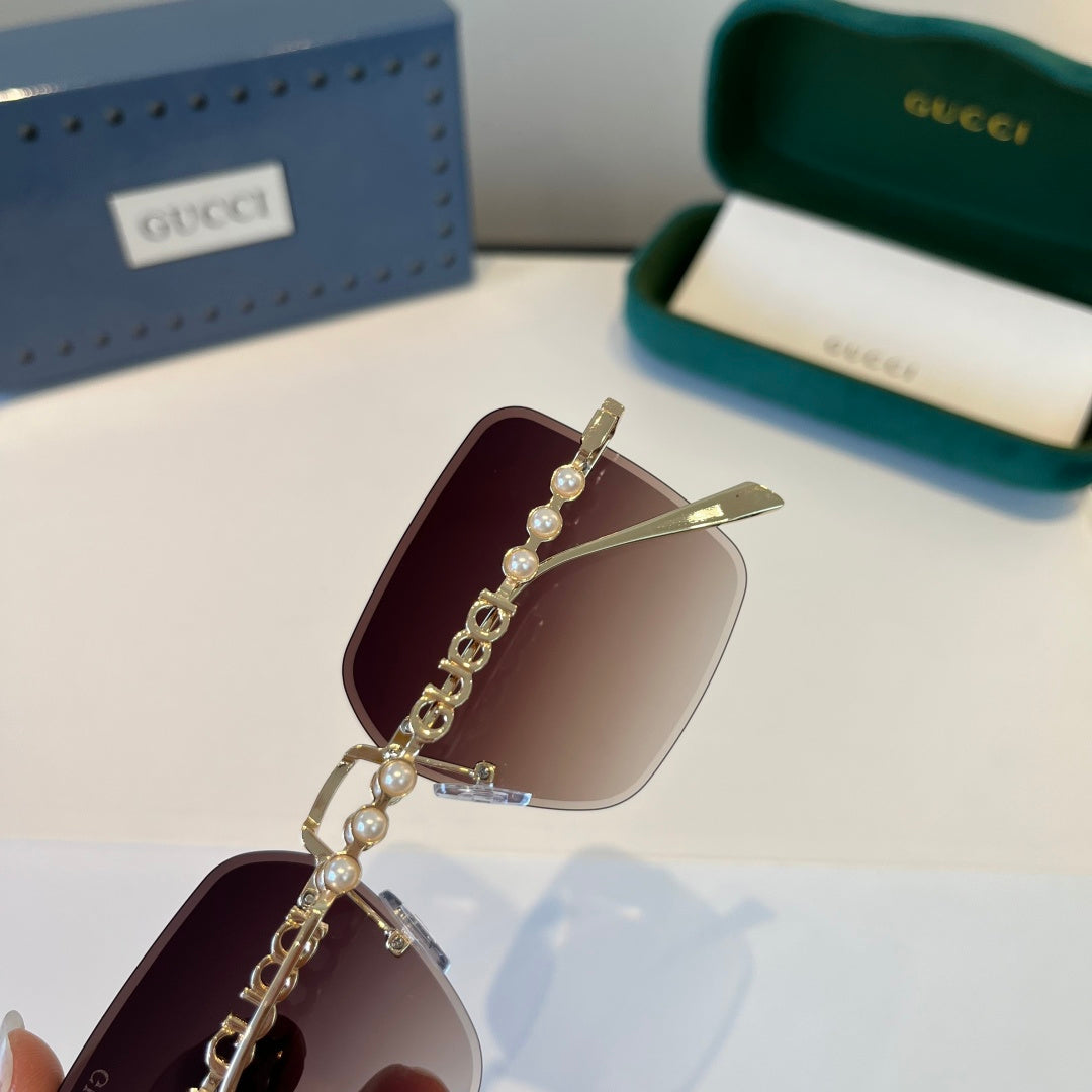 Gucci Oversized Silver Lens Sunglasses for Women - 997563 - detail image 8
