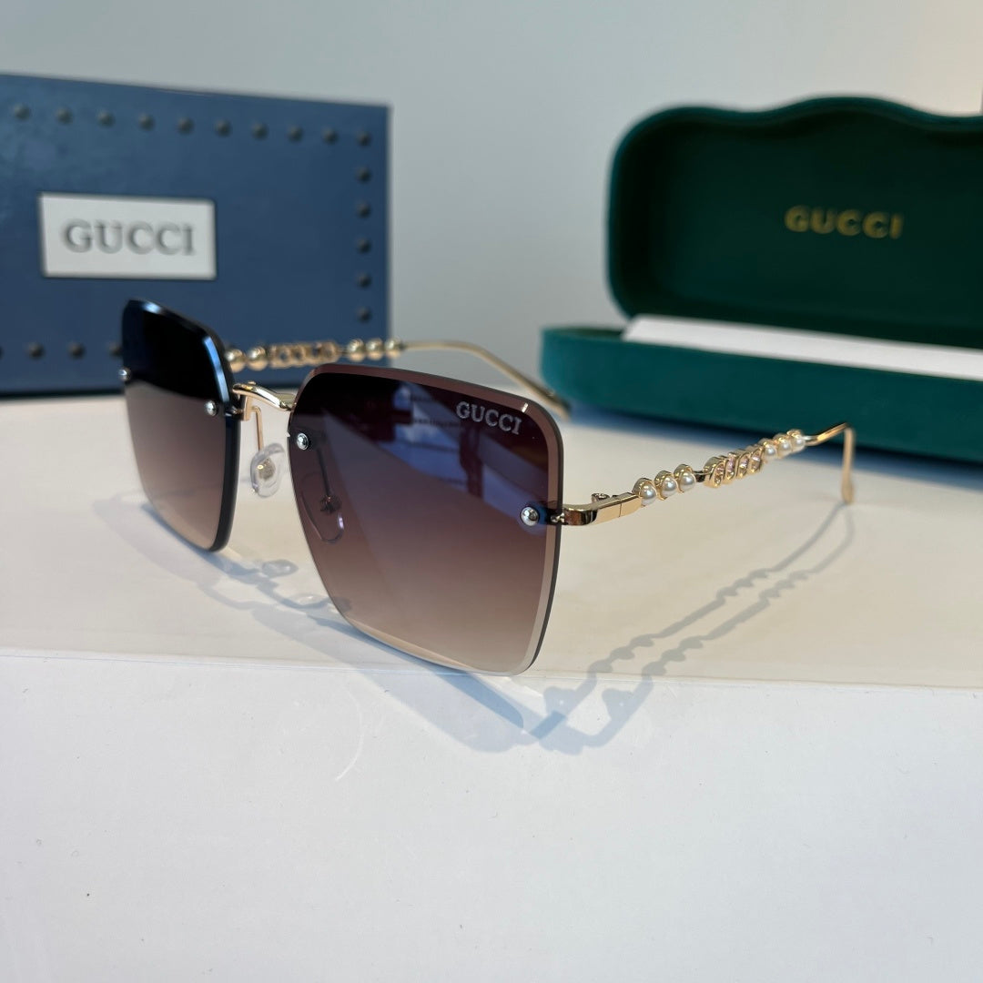 Gucci Oversized Silver Lens Sunglasses for Women - 997563 - detail image 3