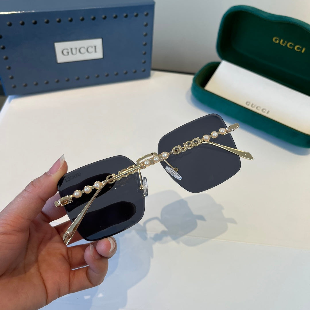 Gucci Oversized Silver Lens Sunglasses for Women - 997565 - detail image 8