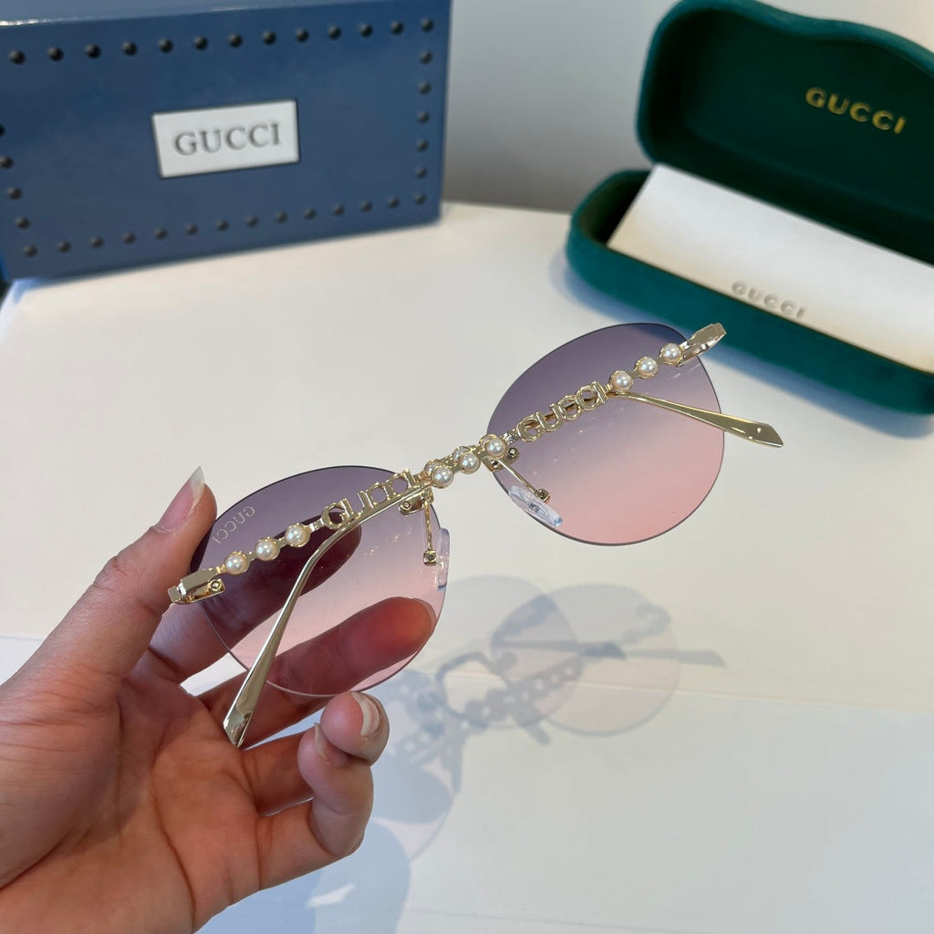 Gucci Oversized Silver Lens Sunglasses for Women - 997566 - detail image 9