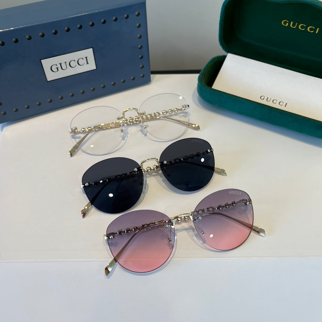 Gucci Oversized Silver Lens Sunglasses for Women - 997566 - detail image 11