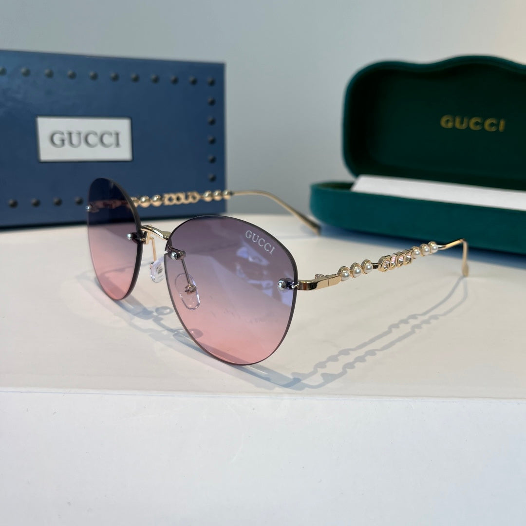 Gucci Oversized Silver Lens Sunglasses for Women - 997566 - detail image 3