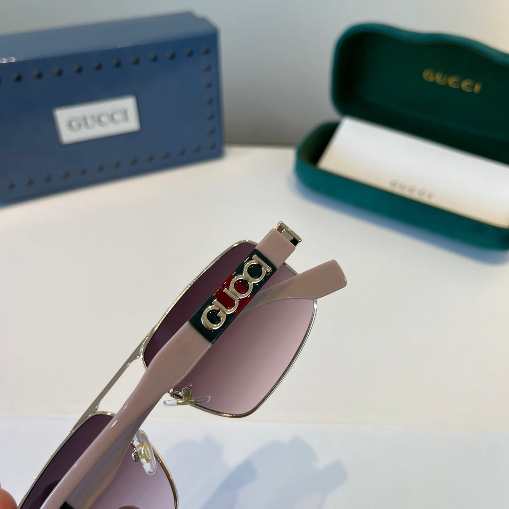 Gucci Oversized Silver Lens Sunglasses for Women - 997569 - detail image 8