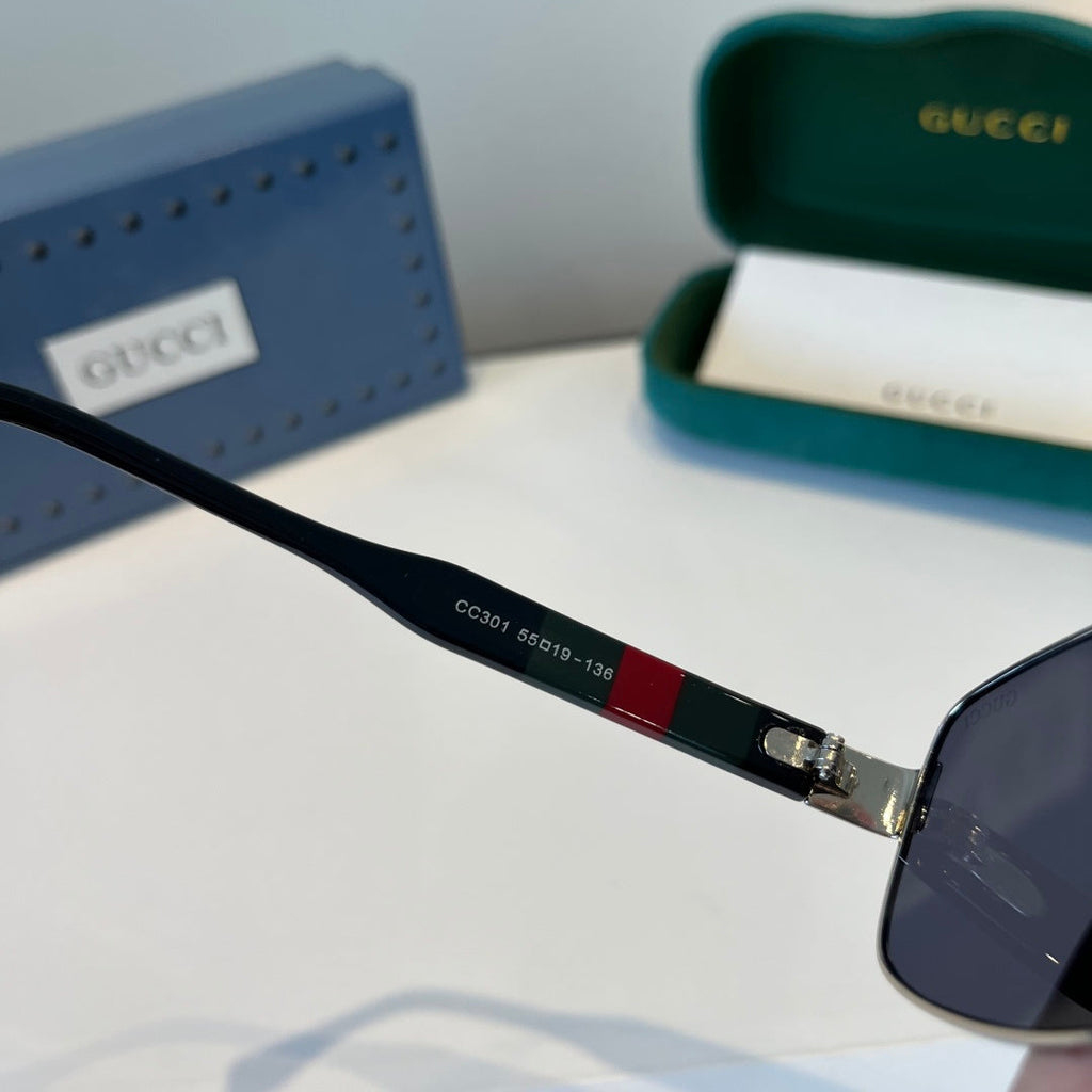 Gucci Oversized Silver Lens Sunglasses for Women - 997570 - detail image 6