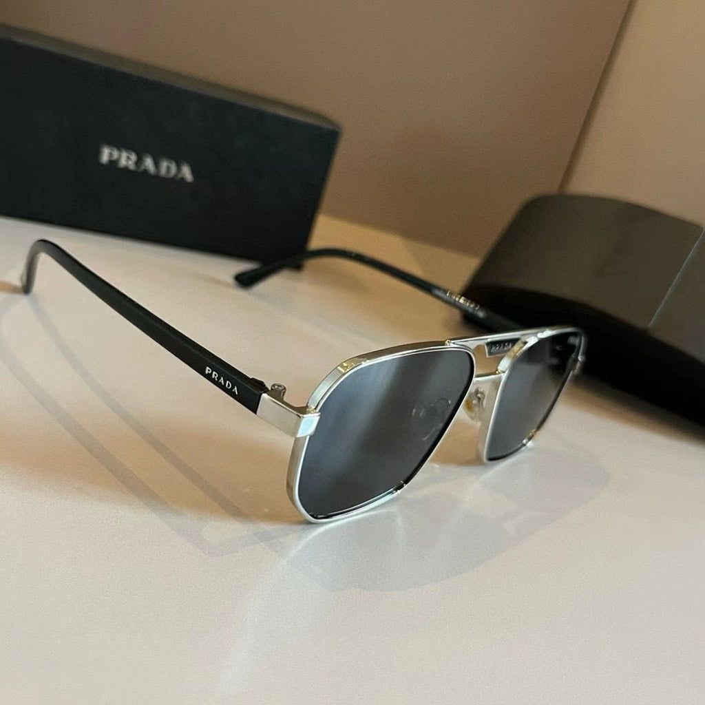 Prada Polarized Fashion Gold Lens Sunglasses for Men - 415756