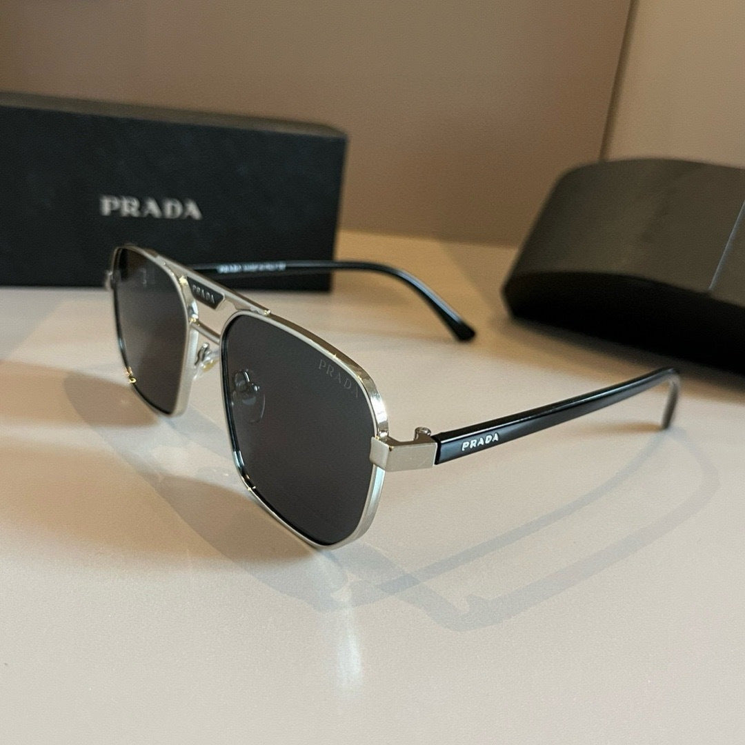 Prada Polarized Fashion Gold Lens Sunglasses for Men - 415756 - detail image 3