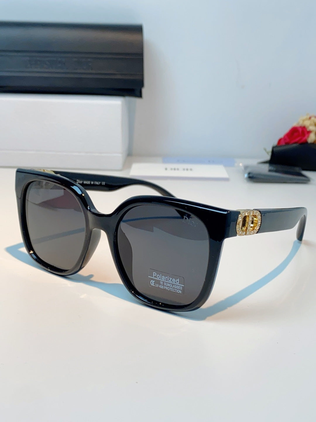 Dior Polarized Cat-Eye Black Lens Sunglasses for Women - 934545